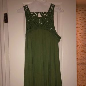 Olive green loft dress